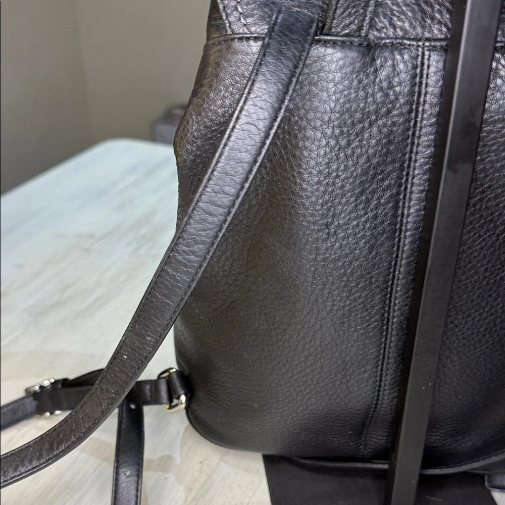 Vintage Coach Black Leather Daypack- EUC